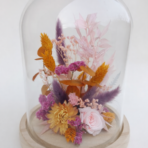 Cloche en fleurs séchées